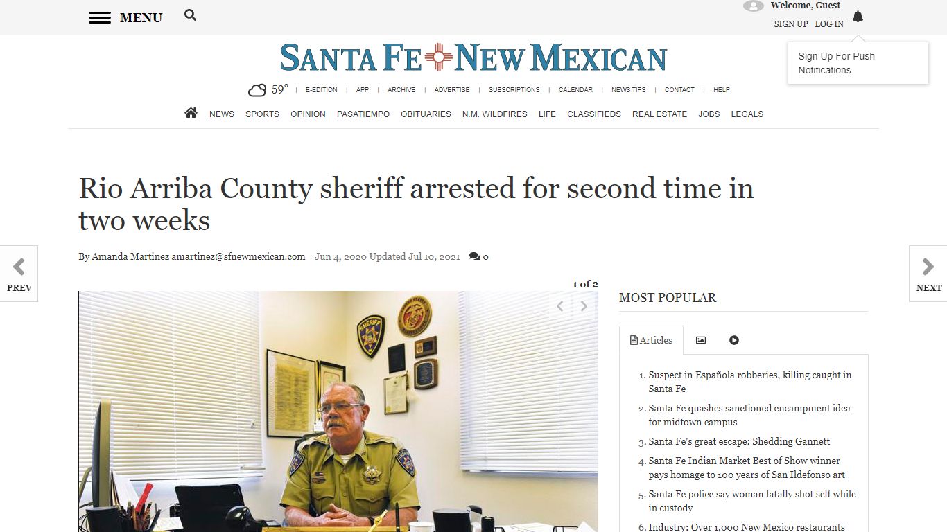 Rio Arriba County sheriff arrested for second time in two weeks