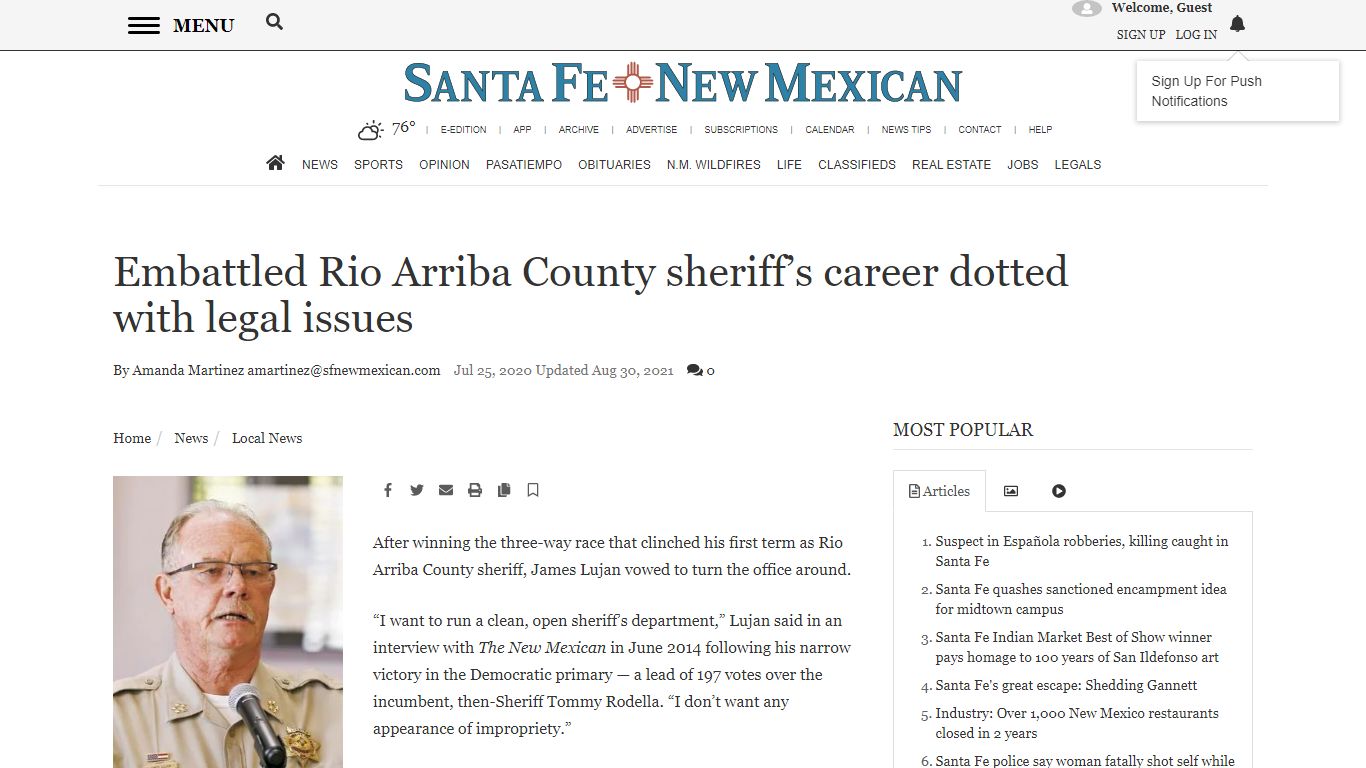 Embattled Rio Arriba County sheriff’s career dotted with legal issues ...